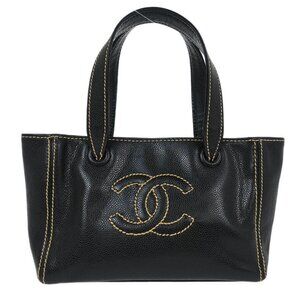Chanel Black Calfskin Wild Stitch Tote Bag 115975